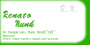 renato munk business card